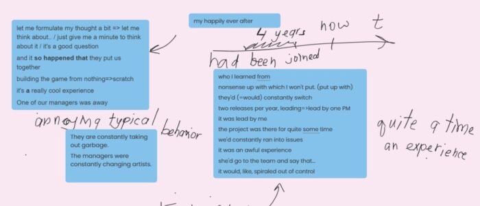 Lesson notes on high-level English idioms for software development